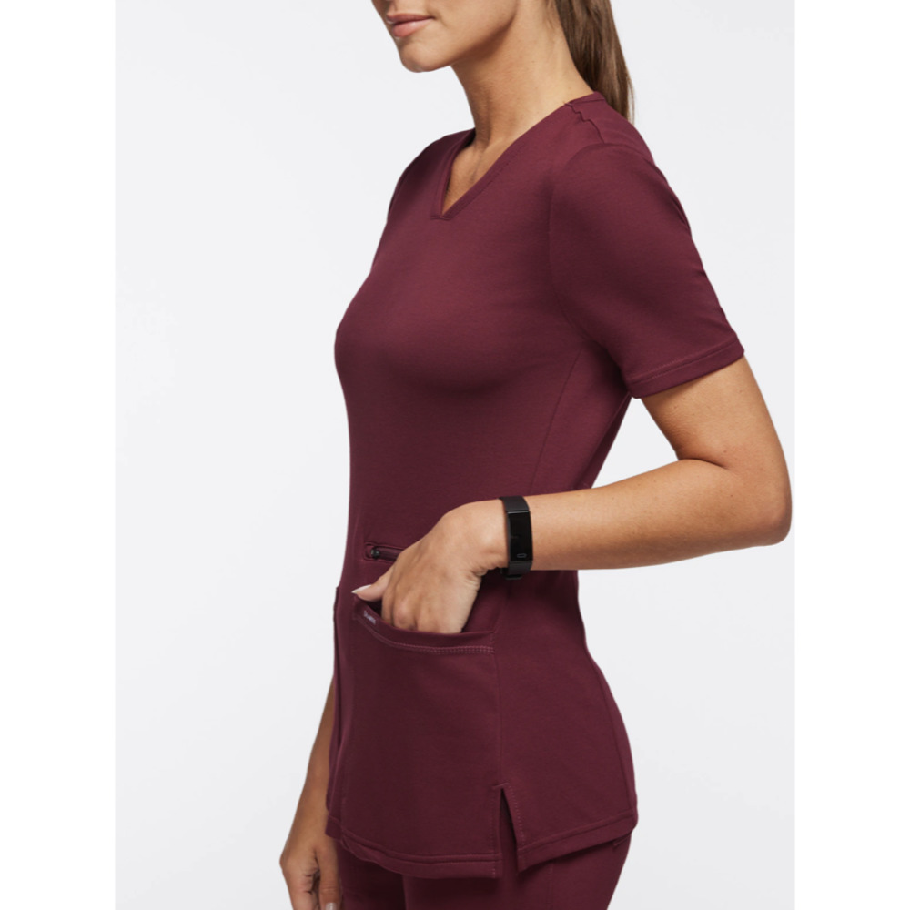 Jaanuu Women's full set warm!!! Maroon Short Sleeve Top and jogger